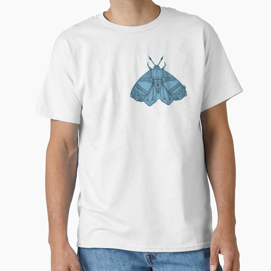 Bohemian Tribal Henna Moth- Depression Blue by LordGraceArt