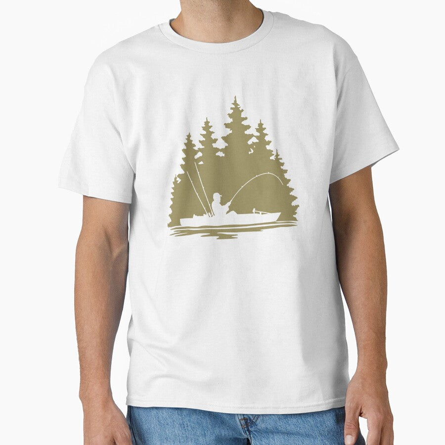 Kayak Fisherman Forest Scene by Sam Morrison