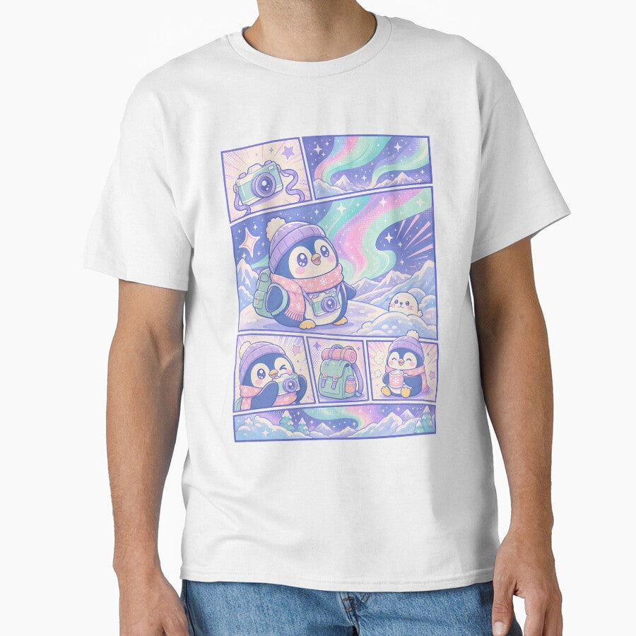 Kawaii Aurora Penguin Explorer Comic Panel by Magmashup