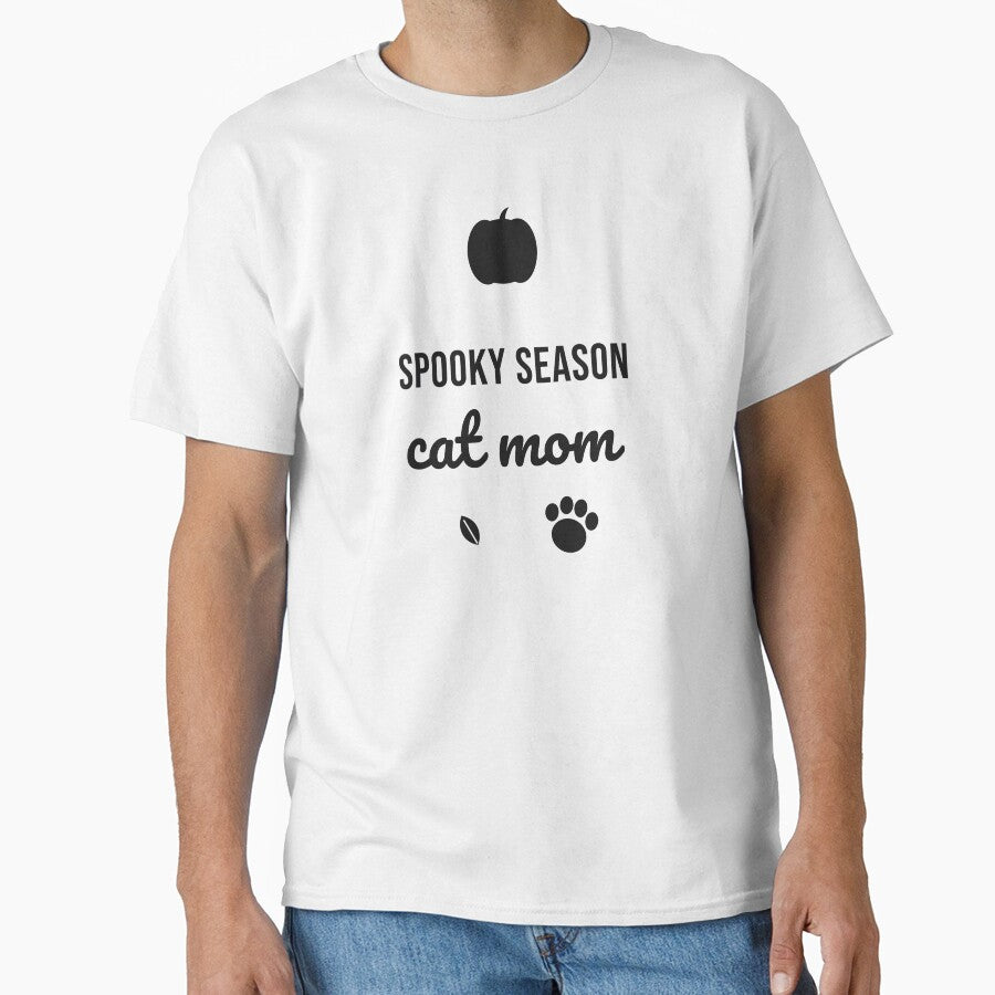 Spooky Season Cat Mom - Halloween Cat Shirt by RankShift