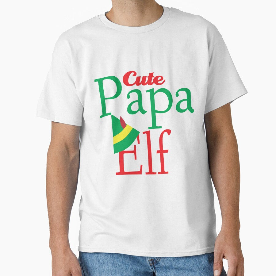 Cute Papa Elf Funny X-mas Sweet Santa X-mas Gifts Kids Boys Girls Men Women Essential T-Shirt by mira031128