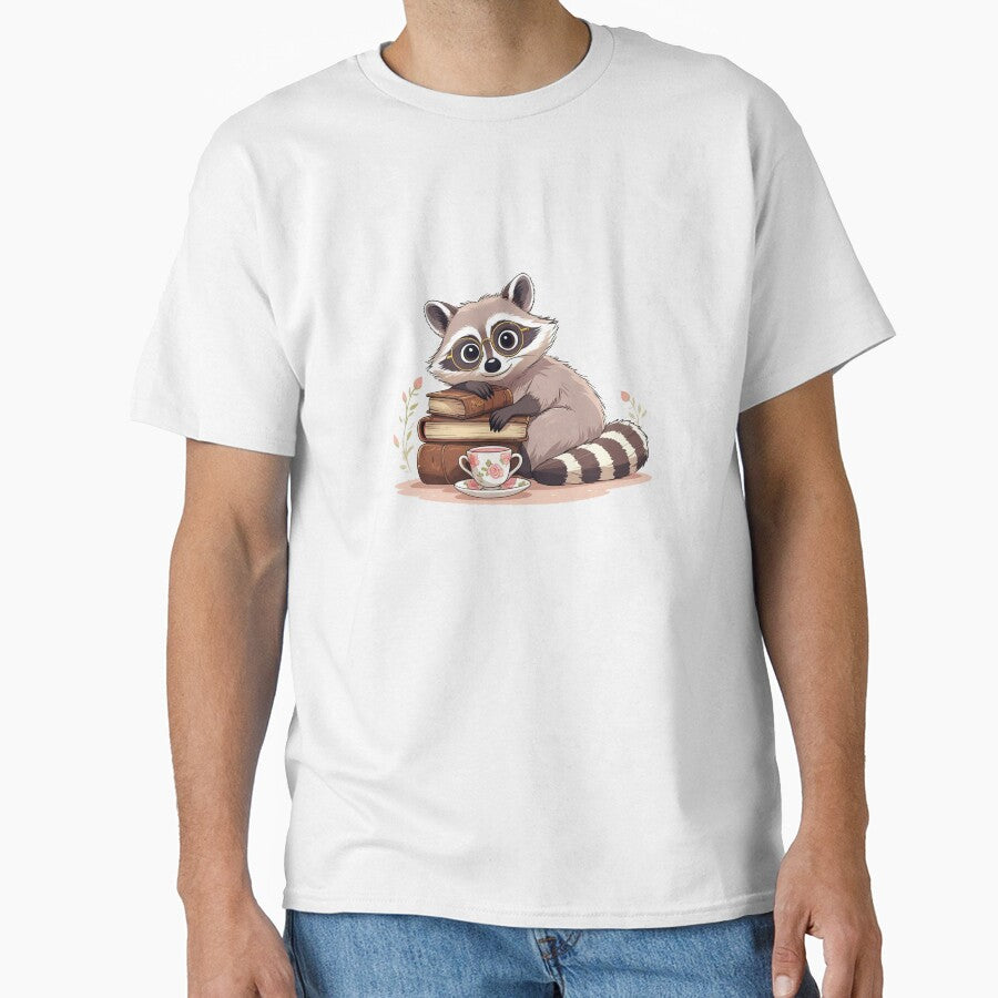 Bookworm Raccoon with Glasses | Cozy Reading Animal Illustration by raccoonmerch