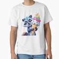 Cute Raccoon with Ice Cream | Colorful Summer Animal Art by raccoonmerch