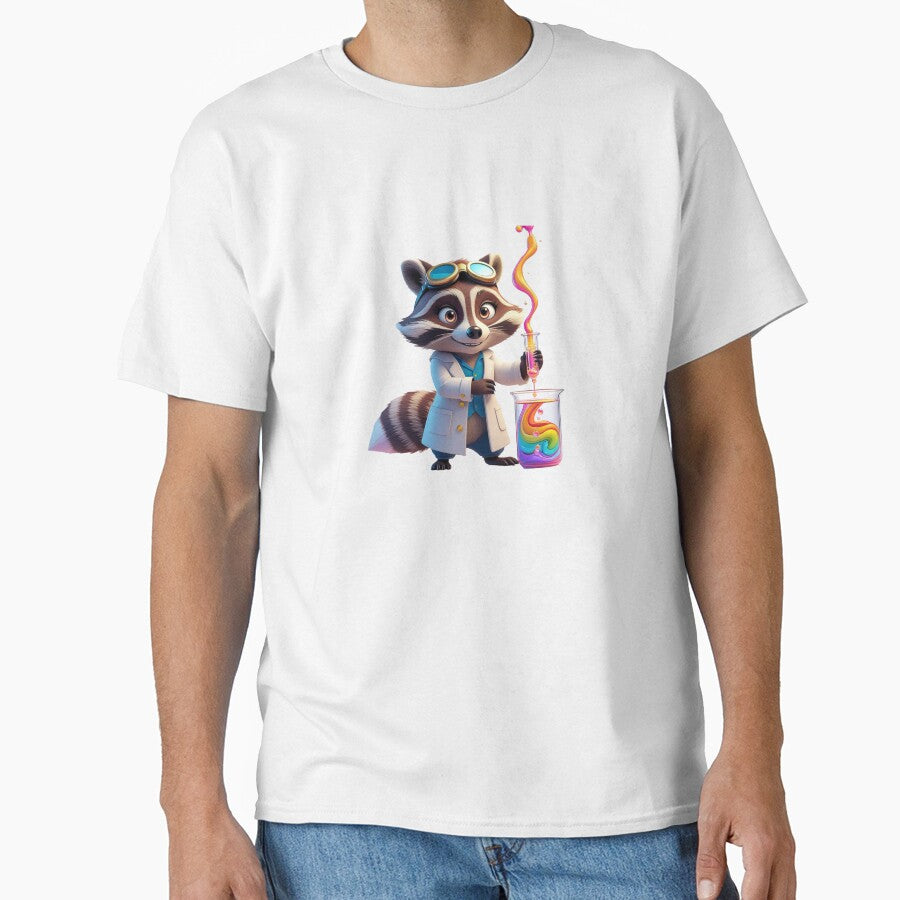 Scientist Raccoon Mixing Colors | Cute Laboratory Animal Art by raccoonmerch