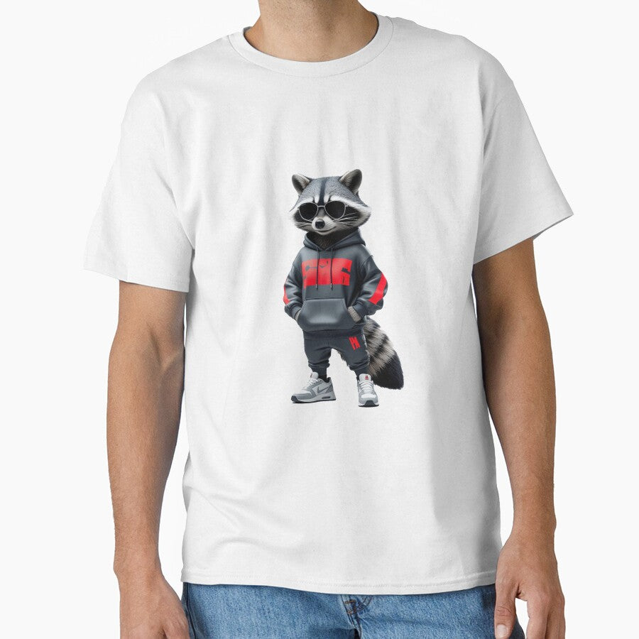 Cool Raccoon in Streetwear Hoodie | Urban Animal Illustration by raccoonmerch