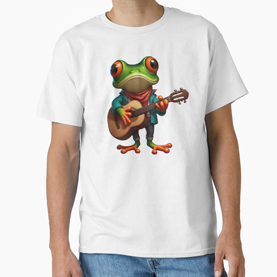 Frog with Guitar – A Fun and Creative Art Piece for Any Space by tharika wiangkal