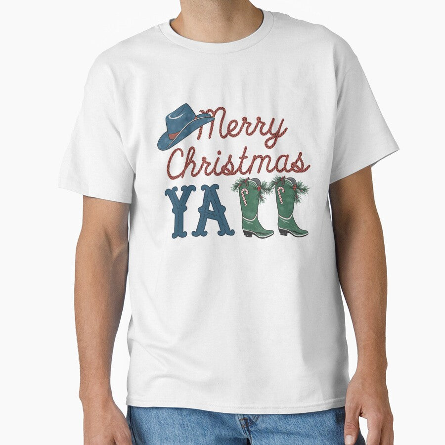 Merry Christmas Ya Cowboy Western Holiday Design by Charlietule