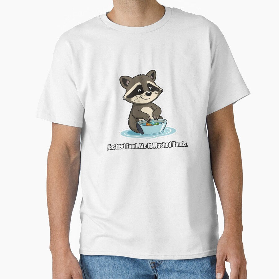 Raccoon - Washed Food Ate It Washed Hands - Funny Raccoon Gift by pawdrops