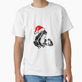 Frog Mom and Baby with Santa Hats Silhouette | Christmas Family Art by JollyCritters
