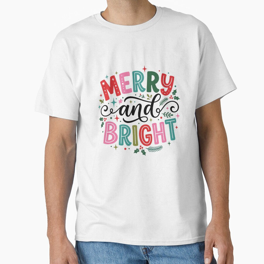 Merry and Bright Cute Colorful Christmas Holiday by raedattia