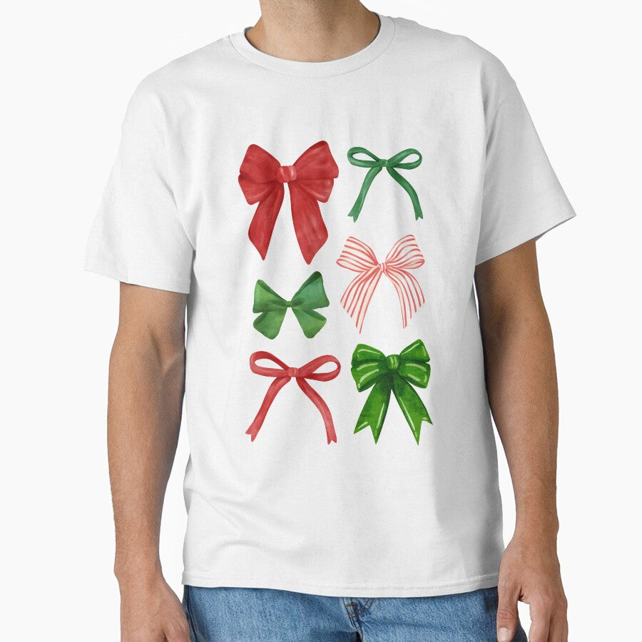 Cute Coquette Christmas Bows in Festive Red and Green by TheLoveShop