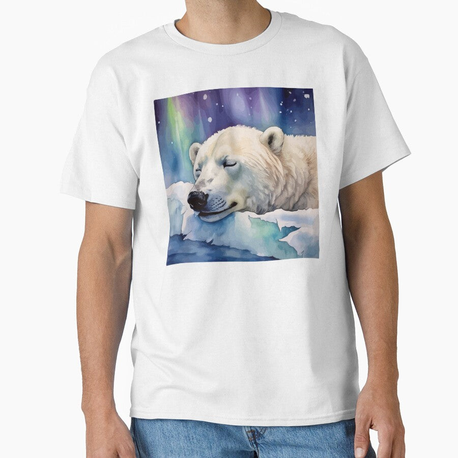 Polar bear sleeping on iceberg by Grypis