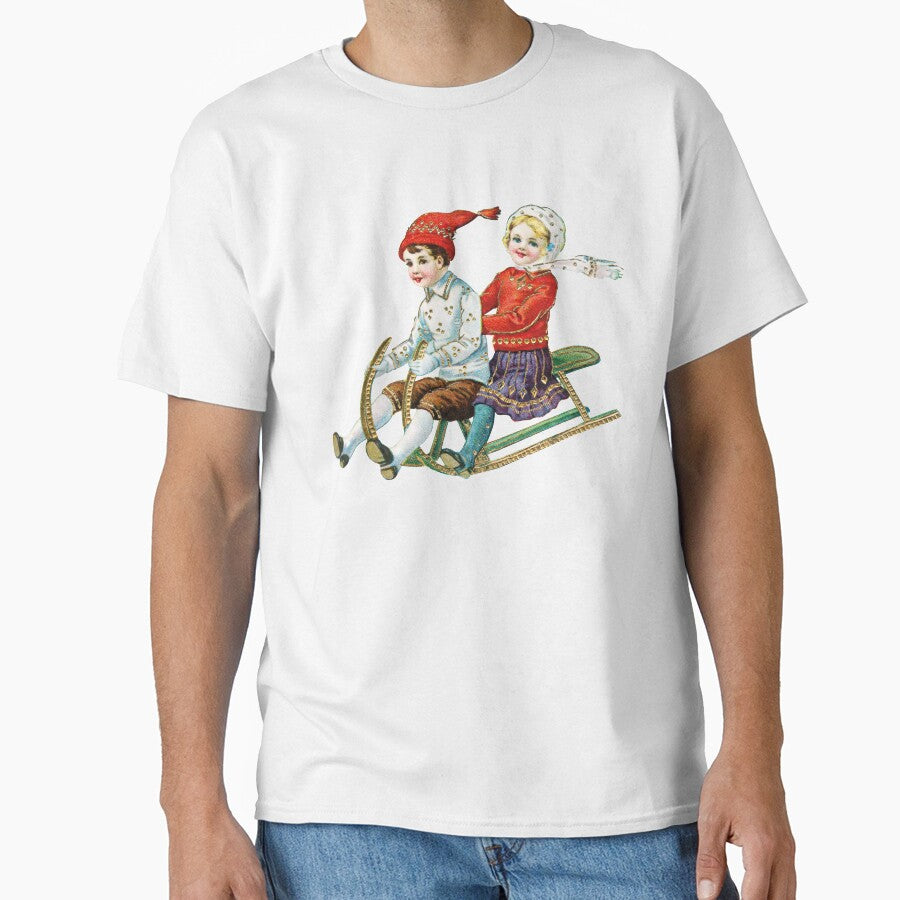 Children Skiing Christmas, Winter Wonderland by OneAction