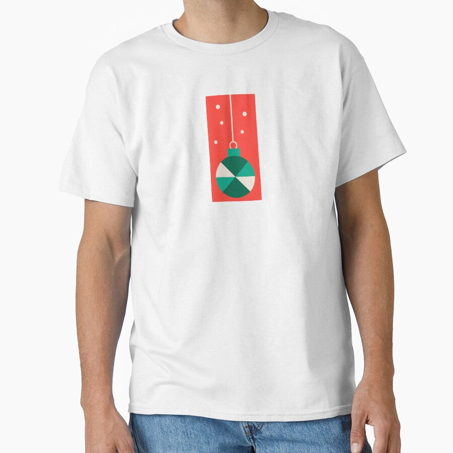 Geometric Christmas Ornament with Snowflakes by EliveraDesigns