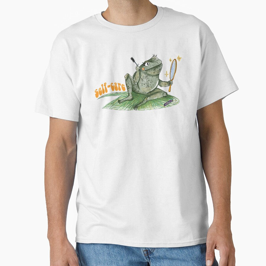 Self care mirror mirror frog by emassketches