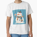 Adorable Snowman with Playful Details Illustration by Windy-market