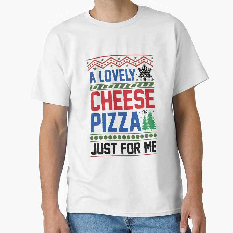 A lovely cheese pizza just for me ugly Christmas sweater holiday design by Dominika Farkašová