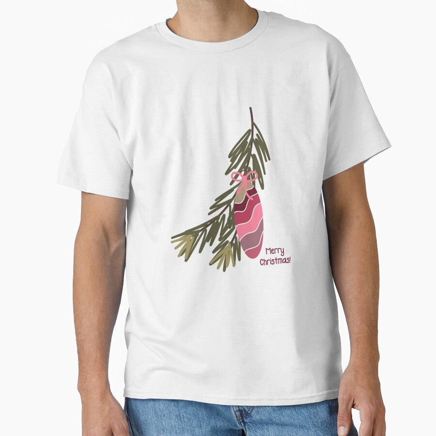 Copy of Merry Christmas fir bauble and bow by FrancesPoff