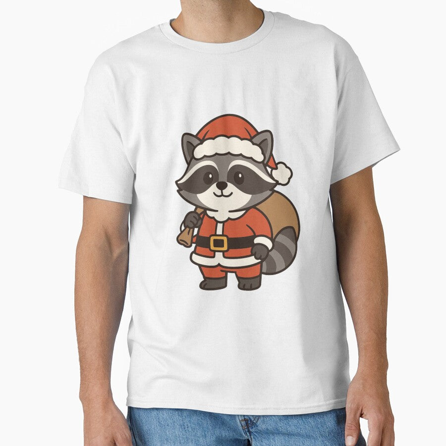 Raccoon Santa with Gift Sack – Cute Christmas Animal by Confuzz1ed