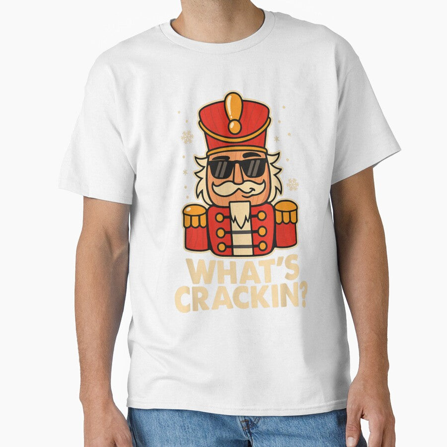 Funny Nutcracker Soldier "What's Crackin" Cool Christmas Holiday Design by WilliaMaler