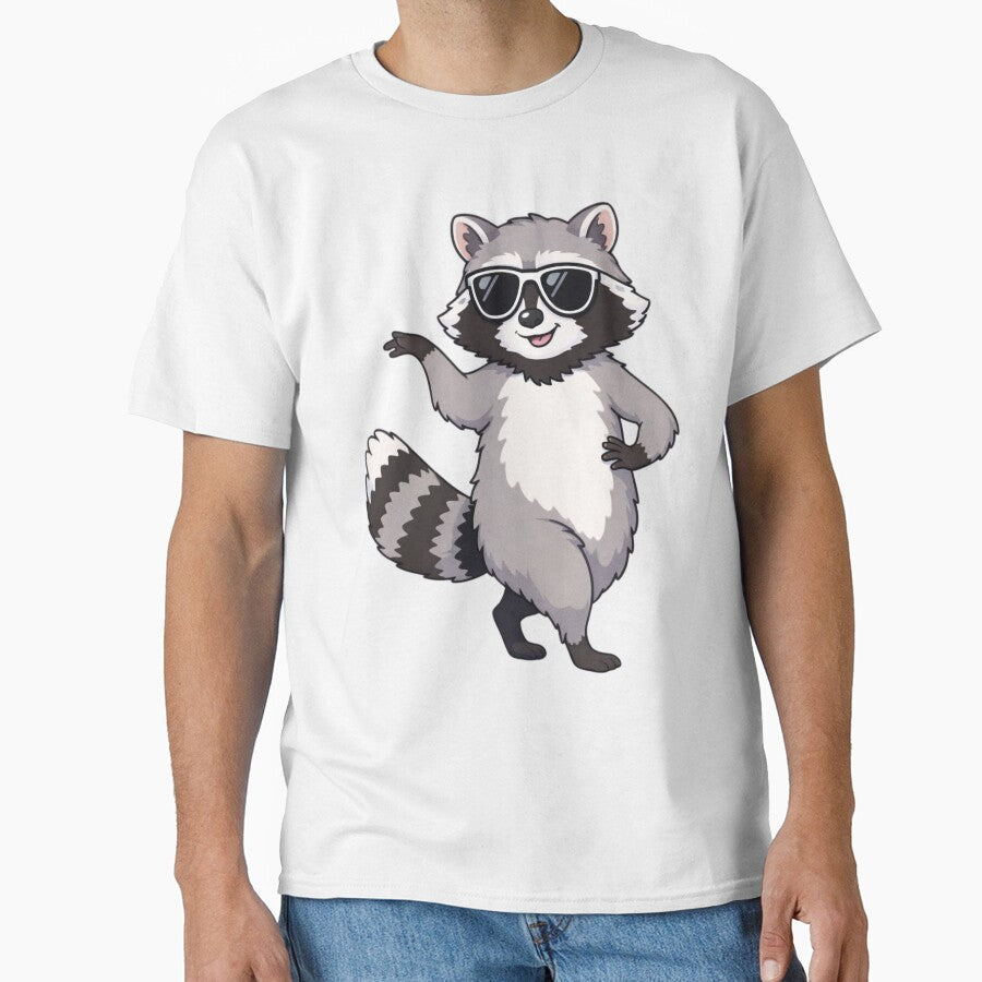 Cool Raccoon with Sunglasses – Funny Animal Art by Maryna_Reine