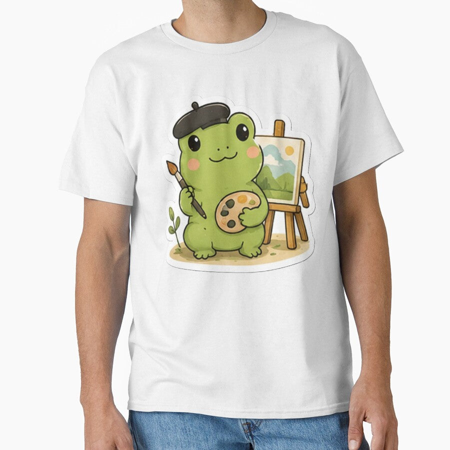 Cute Frog Painter Sticker by denybz