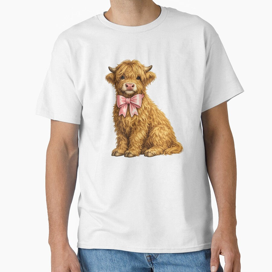 Cute Coquette Style Highland Cow by saltwater-grace