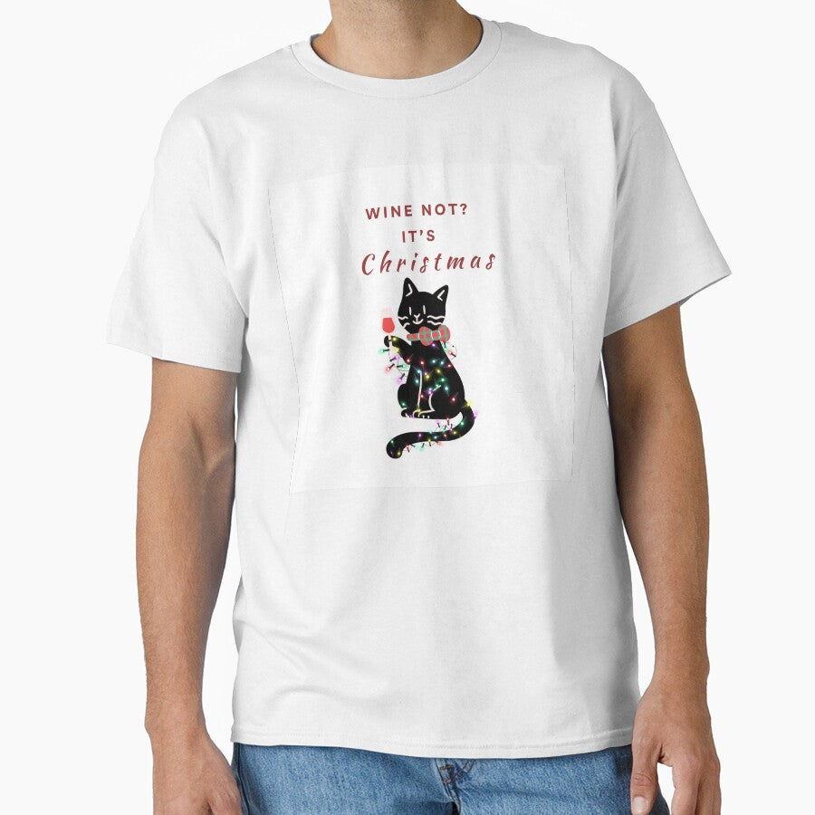 "Wine Not, It's CHRISTMAS!" CHRISTMAS CAT TREE ORNAMENT by TravelbyNana