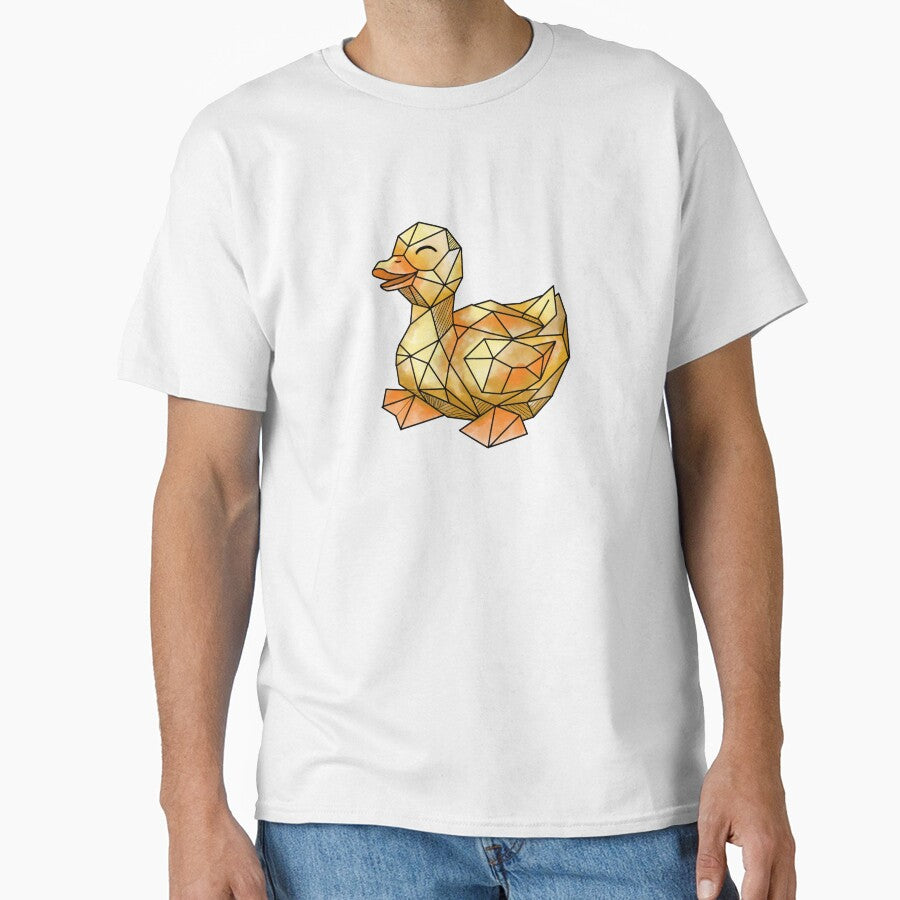 Geometric Duck Cute Polygonal Waterfowl Art by Potattoo