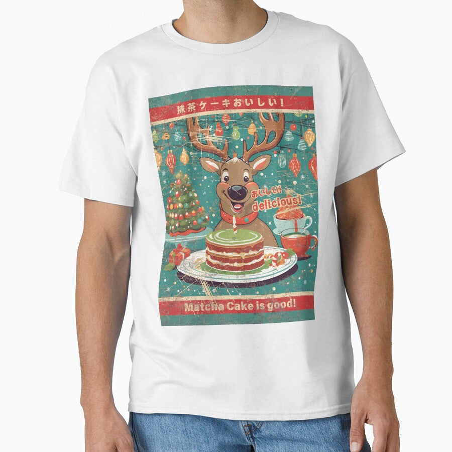 Christmas Cheer: Reindeer’s Sweet Reward of Matcha Cake by siamnekochan
