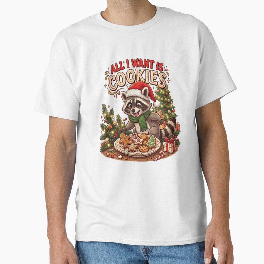 All I Want Is Cookies – Funny Christmas Raccoon by abdlhakim taoufik