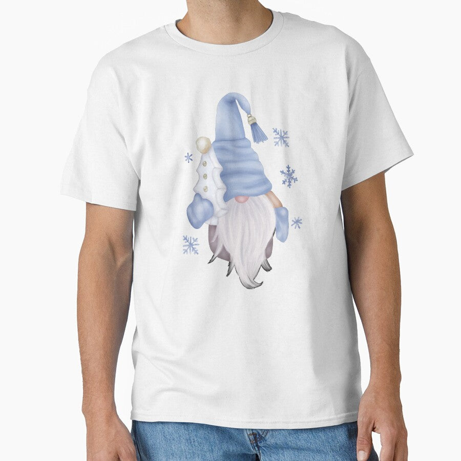 Gnome Christmas Little Cute Blue Snow Gnome by MiscelChr