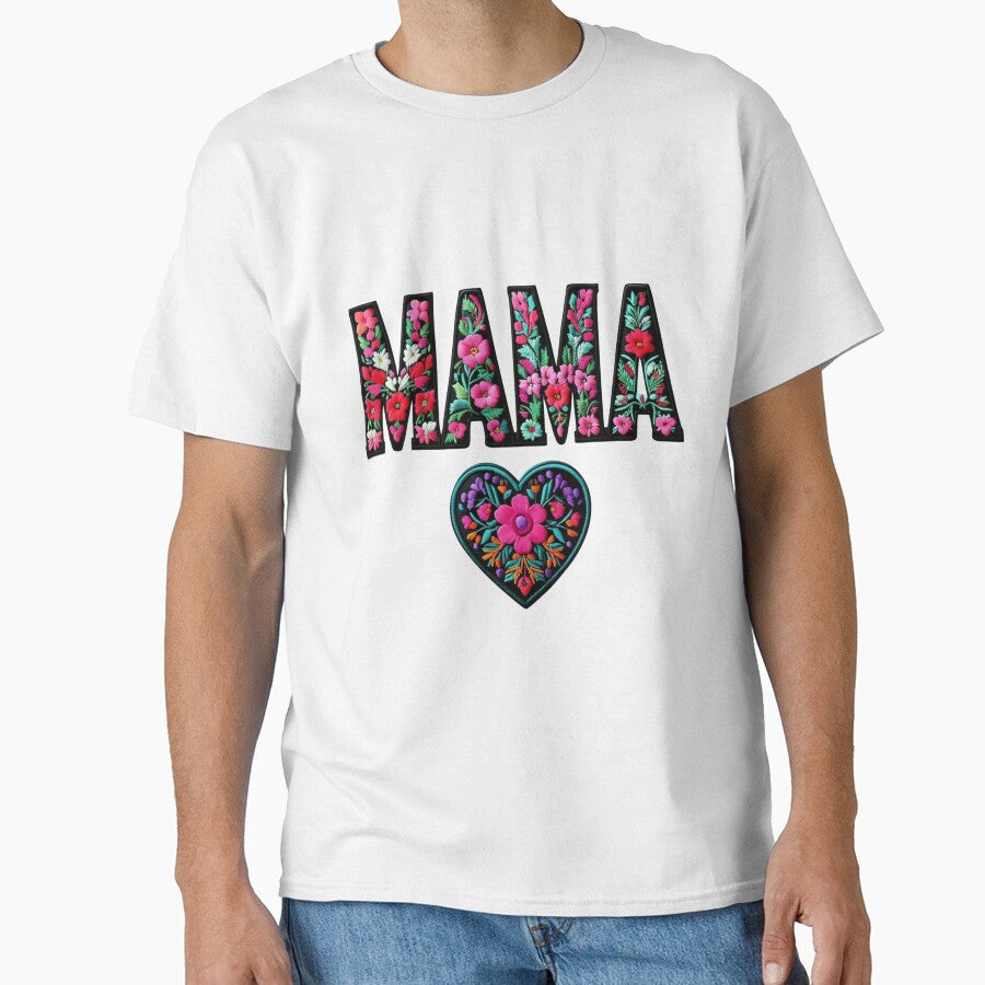 MAMA – Floral Embroidery-Inspired Art by MJO80