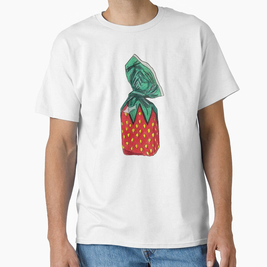 Hand Drawn Strawberry Bon Bon Candy by Lena Draws