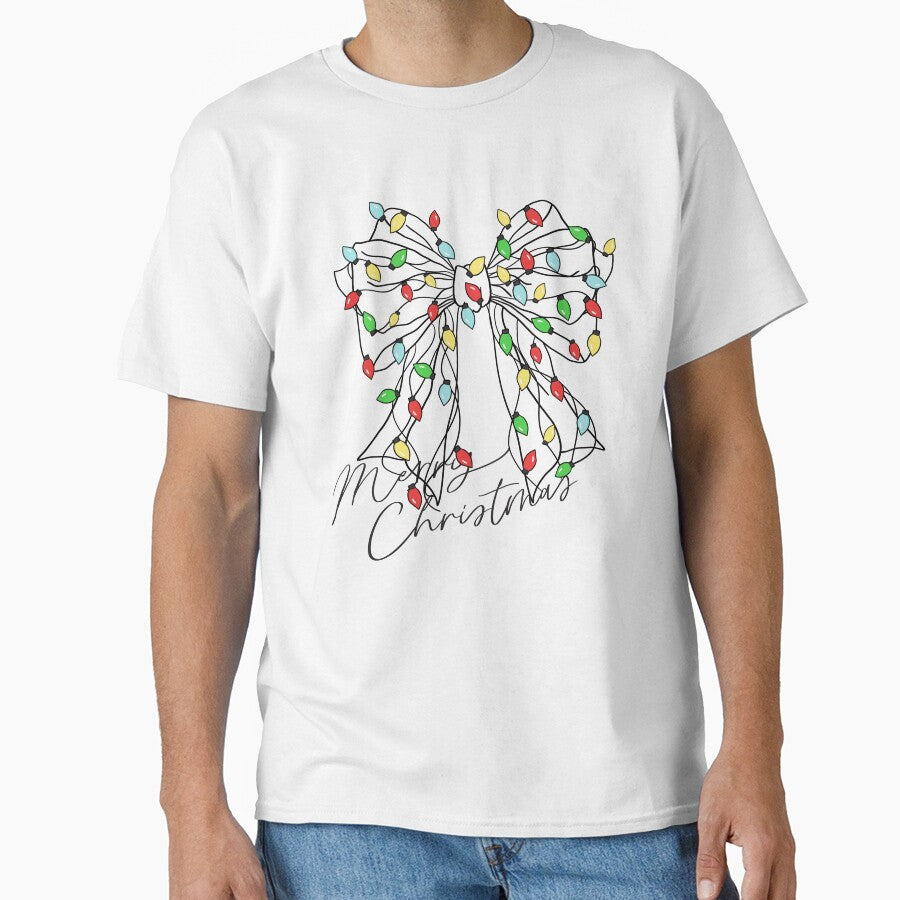 Christmas bow with fairy lights – cheerful Christmas design in bright colors by CreativeLifeMe