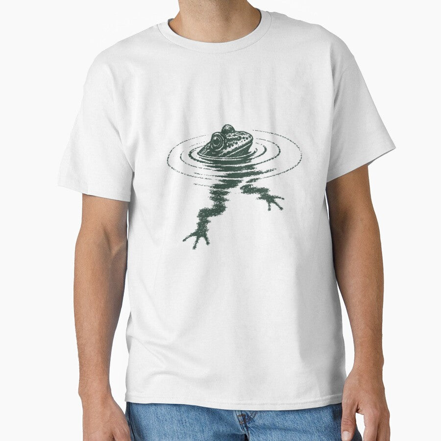 Quiet Mind Frog Vintage Sketch by Spyshirt