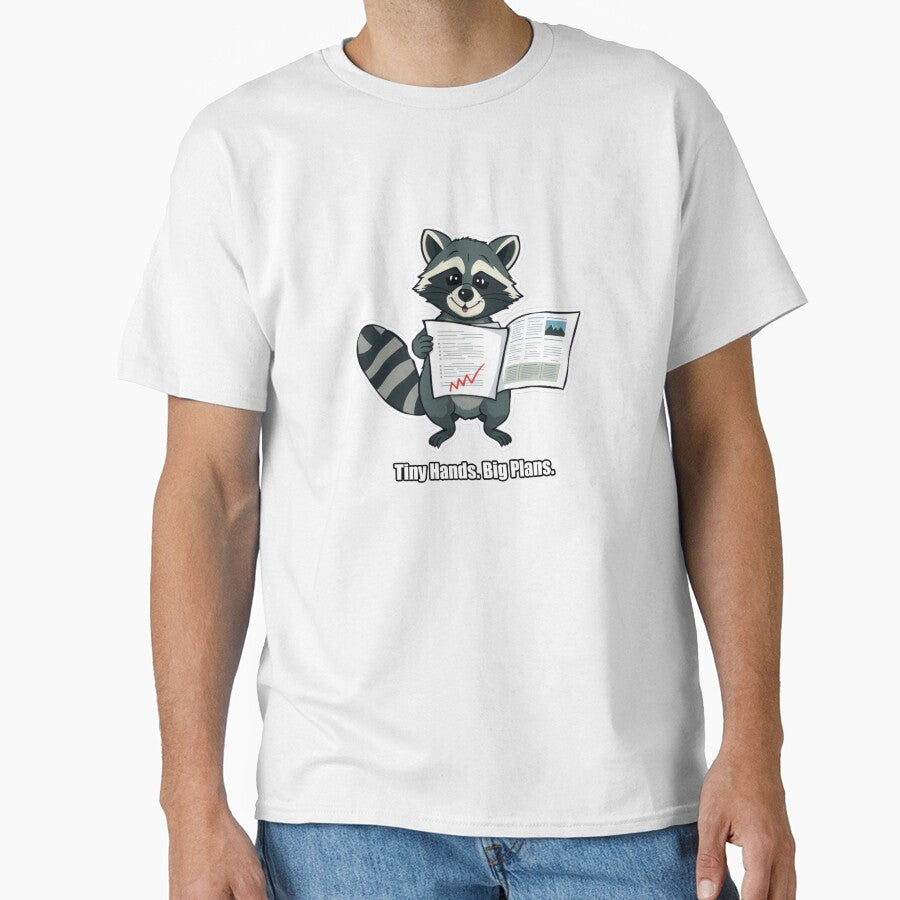 Raccoon - Tiny Hands Big Plans - Funny Raccoon Gift by pawdrops