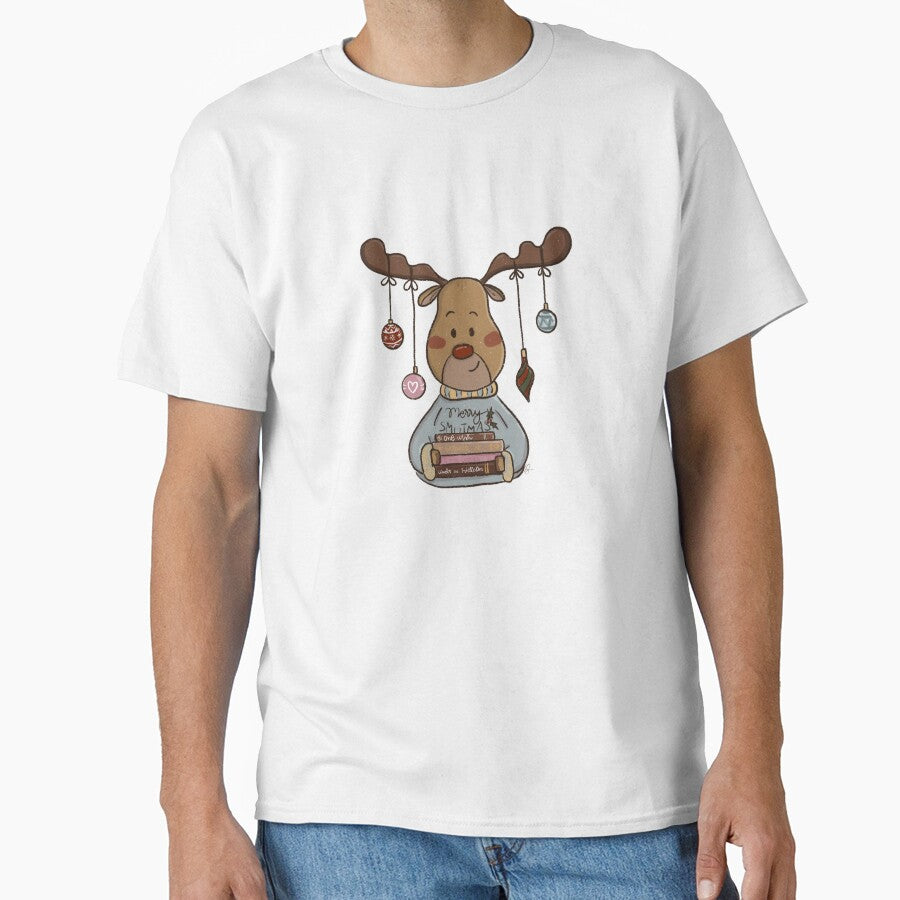 Christmas Reindeer with books by MadebyRebee
