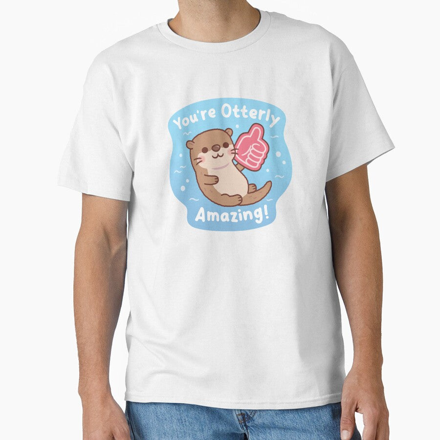 Cute Otter Thumbs Up Foam Finger - You're Otterly Amazing by rustydoodle