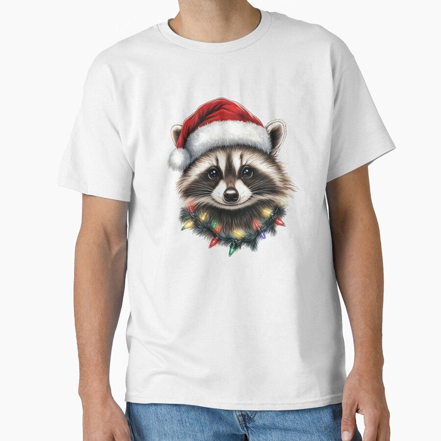 Cute Raccoon Christmas by NicolasGlowArt