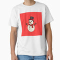 Cute Smiling Snowman Winter Illustration by PRFashions