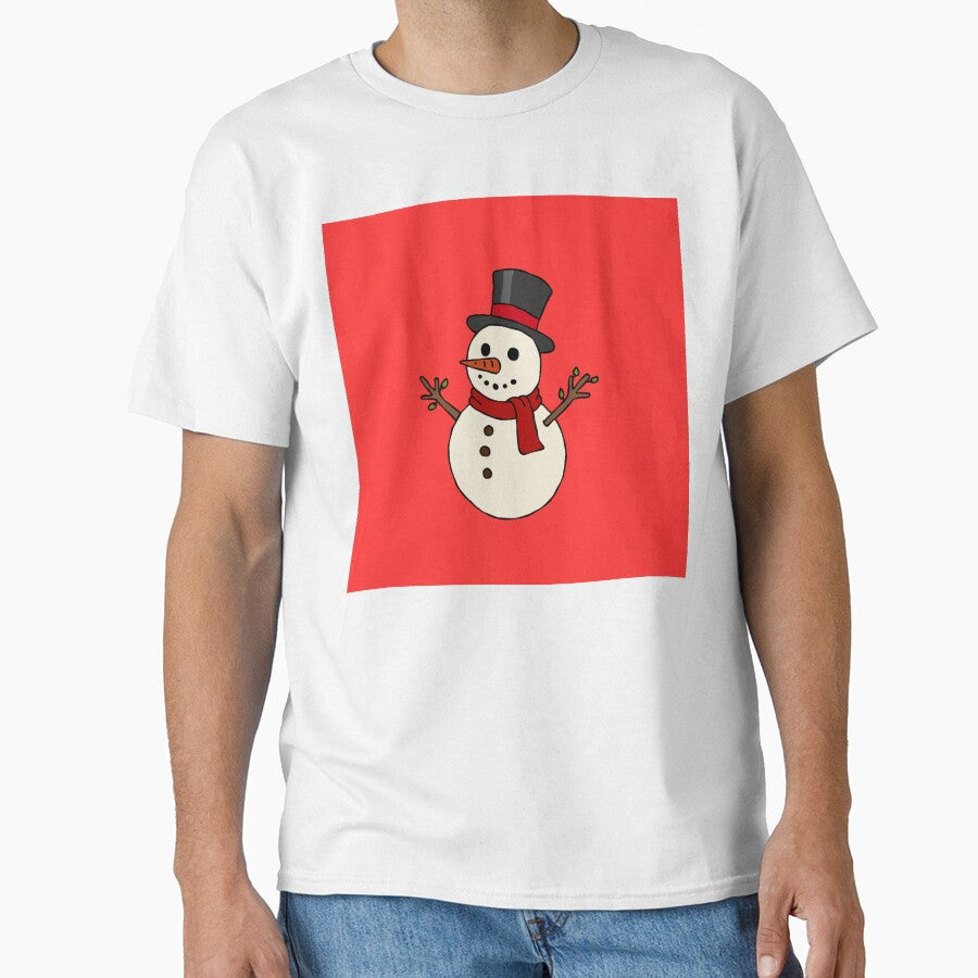 Cute Smiling Snowman Winter Illustration by PRFashions