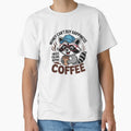 Raccoon and Coffee | T-Shirt by NicolasGlowArt