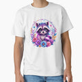Cute Rainbow Raccoon with Magical Flowers and Stars by MySthore
