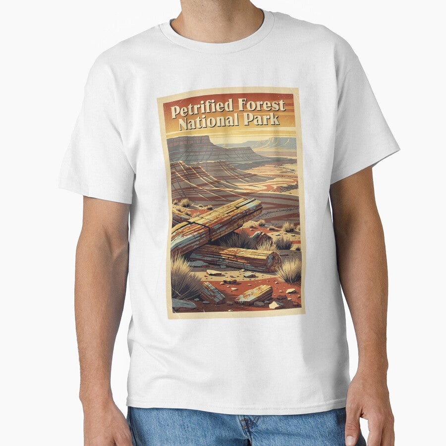 Petrified Forest National Park Vintage Travel Art by Teelogic