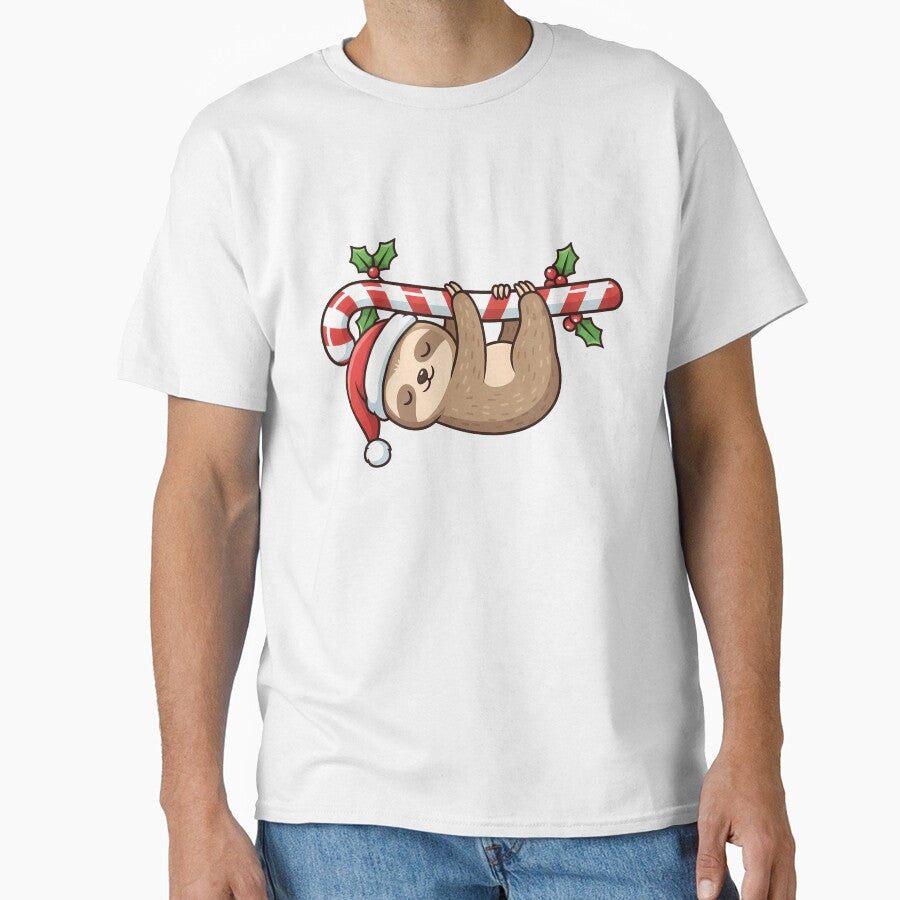 Sleepy Sloth Christmas Shirt for Cozy Holiday Lovers by Raw Tigers