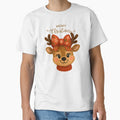 Cute Reindeer with Red Bow – Merry Christmas Knitted Illustration by Happy'CLICK'