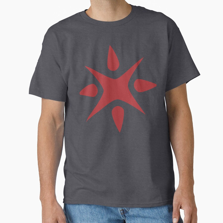 Large Geometric abstract snowflake in maroon red by AngelDawnDesign