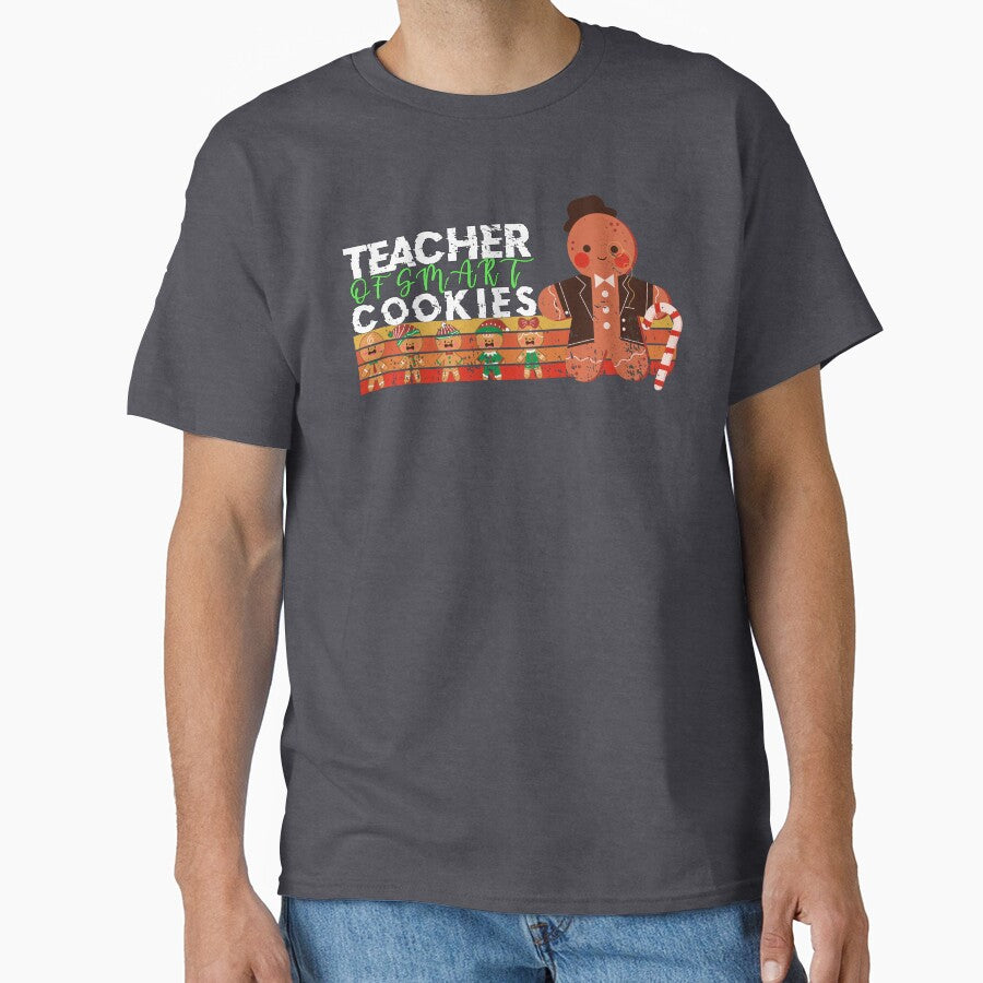 Teacher Christmas Funny Teacher of Smart Cookies Cute Gingerbread by BestTee4You
