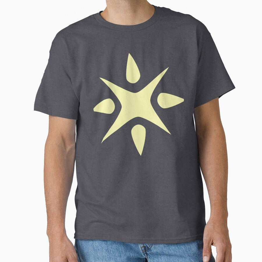 Large Geometric abstract snowflake in pale yellow by AngelDawnDesign